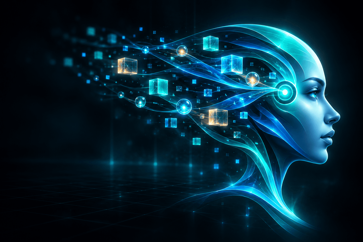 A persistent synthetic identity connected to memories and moments